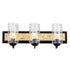 Varaluz Hammer Time 3 Light Bath Carbo French Gold Model: 371B03CBFG
