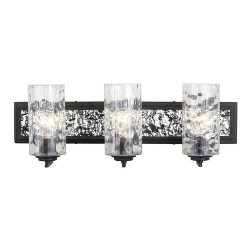 Varaluz Hammer Time 3 Light Bath Carbo Polished Model: 371B03CBPS