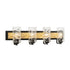 Varaluz Hammer Time 4 Light Bath Carbo French Gold Model: 371B04CBFG