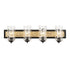Varaluz Hammer Time 4 Light Bath Carbo French Gold Model: 371B04CBFG