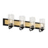 Varaluz Hammer Time 4 Light Bath Carbo French Gold Model: 371B04CBFG