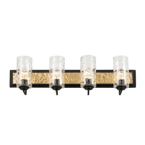 Varaluz Hammer Time 4 Light Bath Carbo French Gold Model: 371B04CBFG