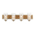 Varaluz Hammer Time 4 Light Bath Havana Gol Model: 371B04HGC