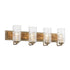 Varaluz Hammer Time 4 Light Bath Havana Gol Model: 371B04HGC