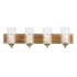 Varaluz Hammer Time 4 Light Bath Havana Gol Model: 371B04HGC