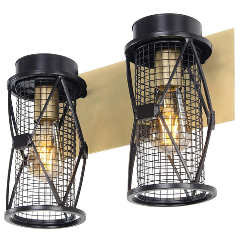 Varaluz Harlequin 2 Light Bath Fixture in Warm Bronze/Gold Finish Model: 612640