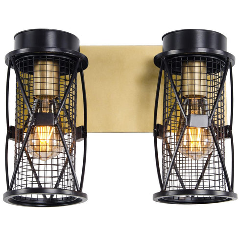 Varaluz Harlequin 2 Light Bath Fixture in Warm Bronze/Gold Finish Model: 612640