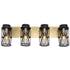 Varaluz Harlequin 4 Light Bath Fixture in Warm Bronze/Gold Finish Model: 612660