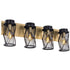 Varaluz Harlequin 4 Light Bath Fixture in Warm Bronze/Gold Finish Model: 612660