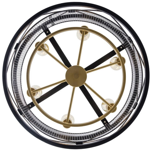 Varaluz Harlequin 6 Light Pendant in Warm Bronze/Gold Finish Model: 612620