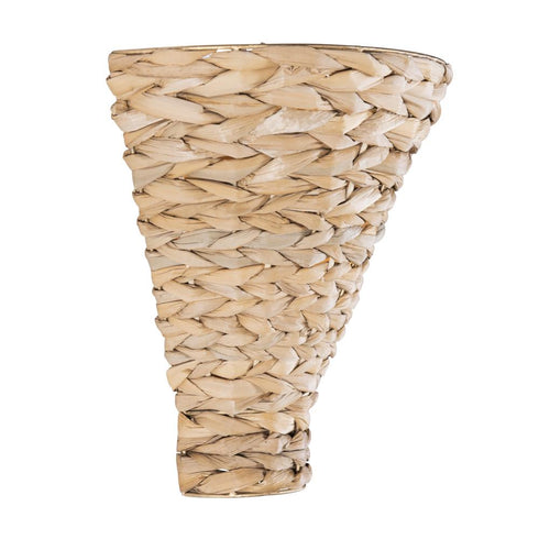Varaluz Hilton Head 1 Light Sconce French Gol Natural Seagrass in French Gold/Natural Seagrass Finish Model: 502W01FGN