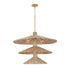 Varaluz Hilton Head 15 Light 3 Tier Pendant French Gol Natural Seagrass in French Gold/Natural Seagrass Finish Model: 502P15FGN