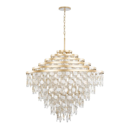 Varaluz Kalani 16 Light Chandelier French Gold Model: 377C16FG