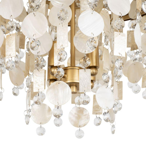 Varaluz Kalani 4 Light Semi Flush French Gold Model: 377S04FG