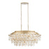 Varaluz Kalani 9 Light Linear Pendant French Gold Model: 377N09FG