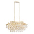 Varaluz Kalani 9 Light Linear Pendant French Gold Model: 377N09FG