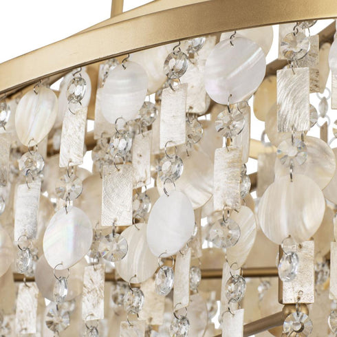 Varaluz Kalani 9 Light Linear Pendant French Gold Model: 377N09FG