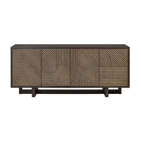 Varaluz Kalen Credenza Aged Barre Dark Brown Oak in Aged Barrel/Dark Brown Oak Finish Model: 507ST78A