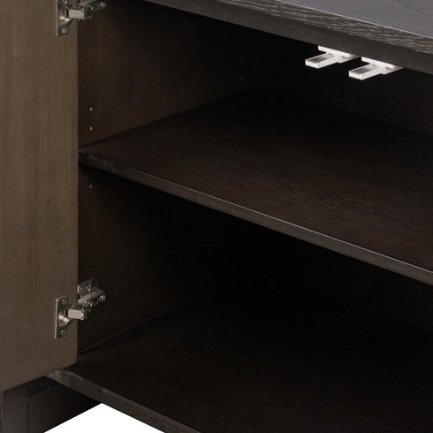 Varaluz Kalen Credenza Aged Barre Dark Brown Oak in Aged Barrel/Dark Brown Oak Finish Model: 507ST78A