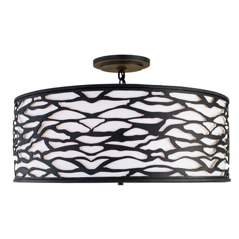 Varaluz Kato 5 Light Convertible Semi Flus Pendant Model: 348S05CB