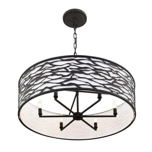 Varaluz Kato 6 Light Convertible Semi Flus Pendant Model: 348S06CB