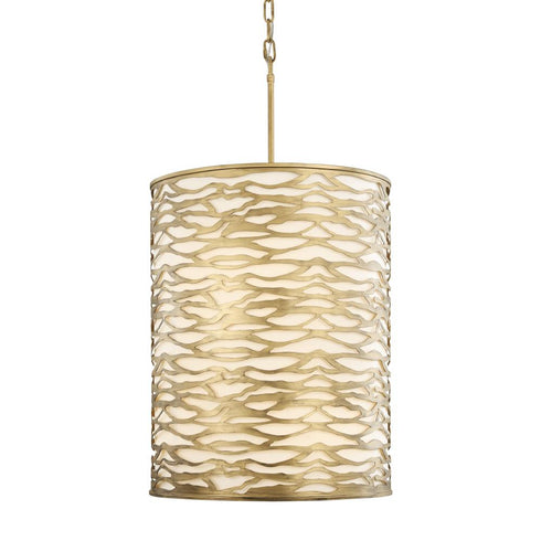 Varaluz Kato 6 Light Tall Pendant Havana Gold Model: 348F06HG
