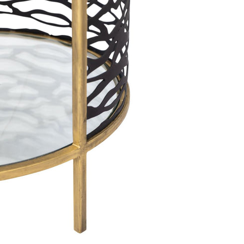 Varaluz Kato End Table Havana Gol Carbon Model: 348TE18HGCB