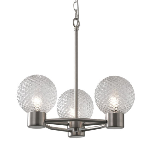 Varaluz Kiara 3 Light Pendant Brushed Nickel Model: 358P03BN