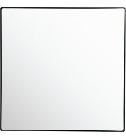 Varaluz Kye 30x30 Rounded Square Wall Mirror Black Model: 407A04BL