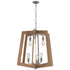 Varaluz Lofty 6 Light 2 Tier Foyer Chandelier Stee Wheat in Steel Finish Model: 268F06SLW