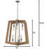 Varaluz Lofty 6 Light 2 Tier Foyer Chandelier Stee Wheat in Steel Finish Model: 268F06SLW