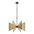 Varaluz Machina 6 Light Chandelier Matte Blac Model: 379C06MBS