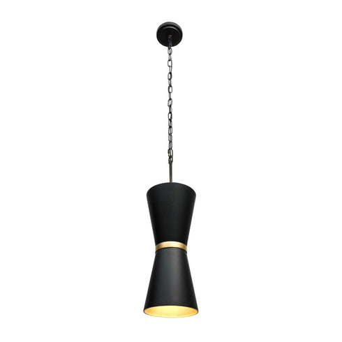 Varaluz Mad Hatter 2 Light Pendant Matte Blac Model: 390P02MBFG