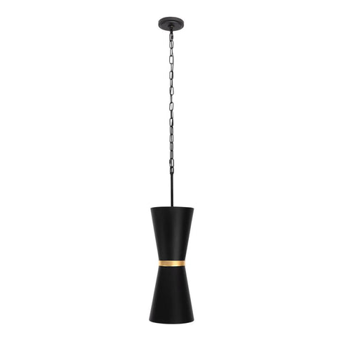 Varaluz Mad Hatter 2 Light Pendant Matte Blac Model: 390P02MBFG
