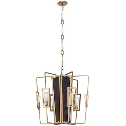 Varaluz Madeira 6 Light Chandelier in Rustic Gold Model: 294C06RG