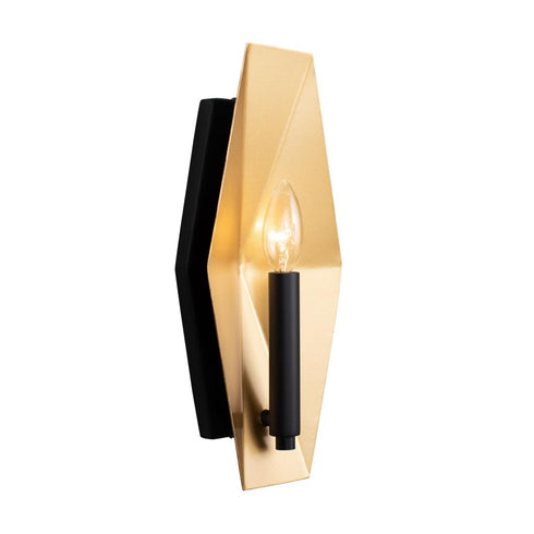 Varaluz Malone 1 Light Sconce Matte Blac French Model: 361W01MBFG