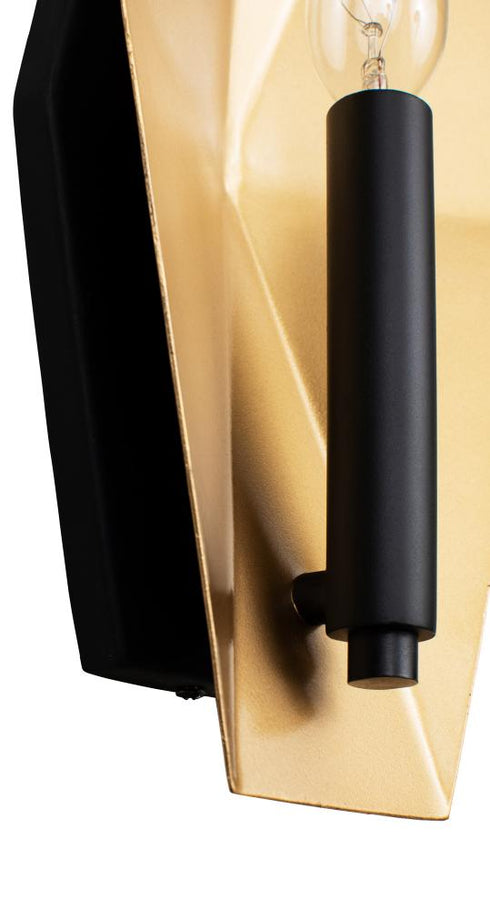 Varaluz Malone 1 Light Sconce Matte Blac French Model: 361W01MBFG