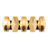 Varaluz Malone 3 Light Bath Matte Blac French Gold Model: 361B03MBFG