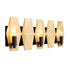 Varaluz Malone 3 Light Bath Matte Blac French Gold Model: 361B03MBFG
