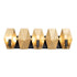 Varaluz Malone 3 Light Bath Matte Blac French Gold Model: 361B03MBFG