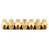 Varaluz Malone 4 Light Bath Matte Blac French Gold Model: 361B04MBFG