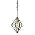 Varaluz Marcia 1 Light Mini Pendant Matte Blac Model: 353M01MBFG
