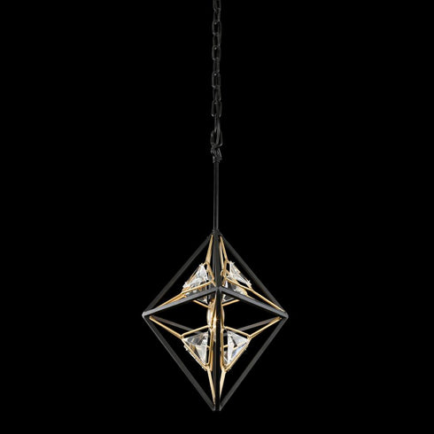 Varaluz Marcia 1 Light Mini Pendant Matte Blac Model: 353M01MBFG