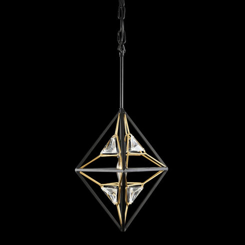 Varaluz Marcia 1 Light Mini Pendant Matte Blac Model: 353M01MBFG
