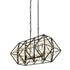 Varaluz Marcia 3 Light Linear Pendant Matte Blac Model: 353N03MBFG