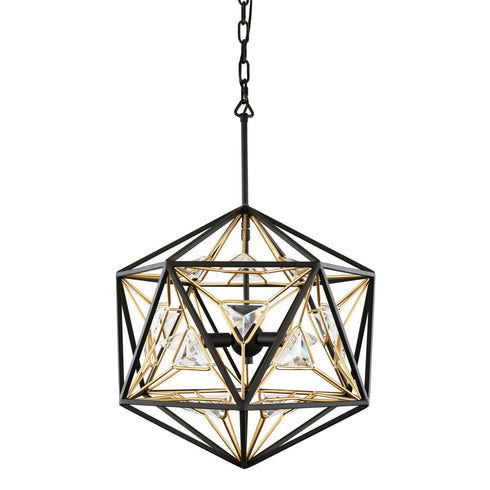 Varaluz Marcia 3 Light Orb Pendant Matte Blac Model: 353P03MBFG