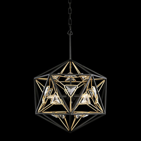 Varaluz Marcia 3 Light Orb Pendant Matte Blac Model: 353P03MBFG