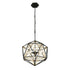 Varaluz Marcia 3 Light Orb Pendant Matte Blac Model: 353P03MBFG
