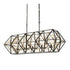 Varaluz Marcia 5 Light Linear Pendant Matte Blac Model: 353N05MBFG
