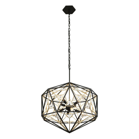 Varaluz Marcia 8 Light Orb Pendant Matte Blac Model: 353P08MBFG